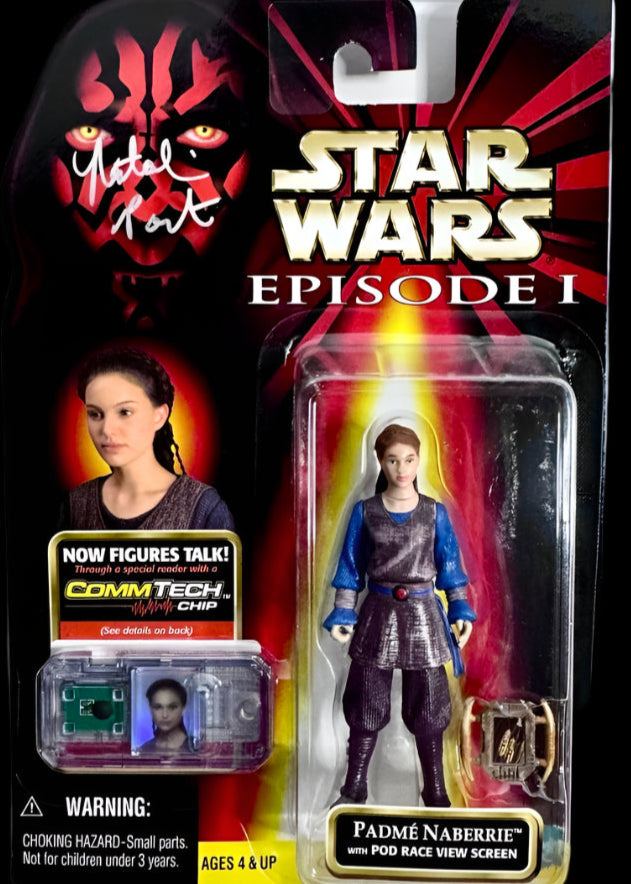 Natalie Portman Signed 1998 Star Wars Episode I (Phantom Menace) Action Figure 3.75" - Beckett COA